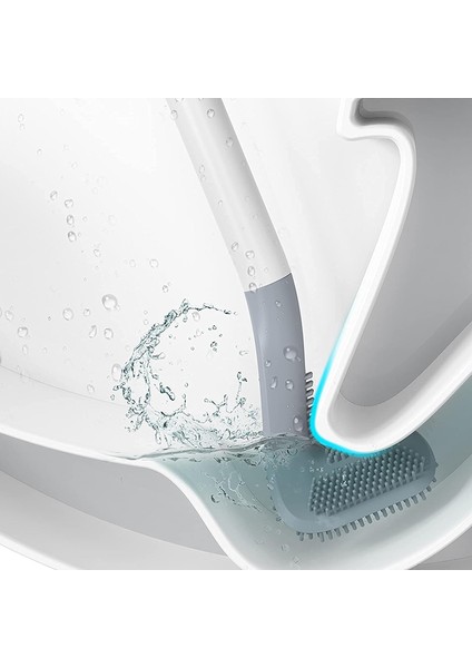 Fırçalar Uzun Saplı Tuvalet Fırçası, Golf Silikon Tuvalet Fırçası, Tutuculu Tuvalet Fırçası, Banyo Tuvalet Fırçası ve Tutucu Seti (Mavi) (Yurt Dışından) fiyatları