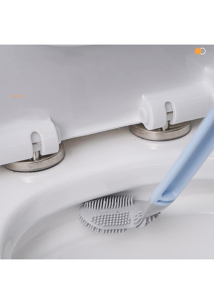 Fırçalar Uzun Saplı Tuvalet Fırçası, Golf Silikon Tuvalet Fırçası, Tutuculu Tuvalet Fırçası, Banyo Tuvalet Fırçası ve Tutucu Seti (Mavi) (Yurt Dışından) modelleri
