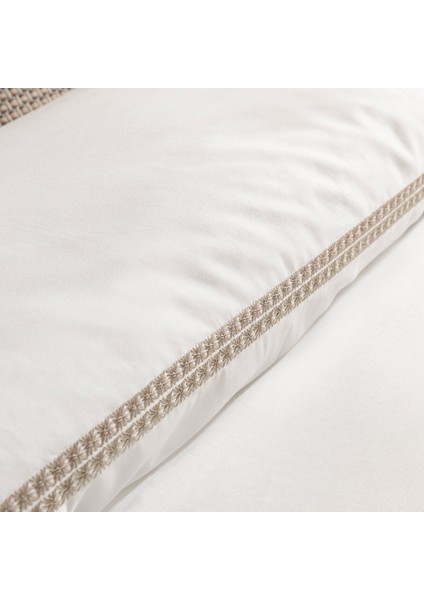 Afra Nevresim Seti Double 200X220 cm Ekru