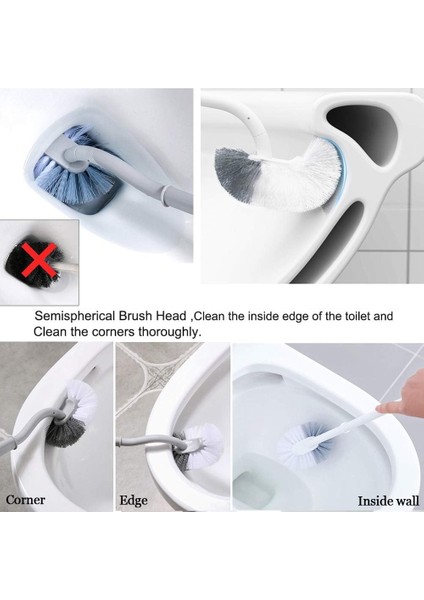 Fırçalar 2pcs Tuvalet Fırçası Plastik Uzun Saplı Tuvalet Fırçası, Tuvalet Ev Için Güçlü Kıllar Ile, Derin Temizlik (Yurt Dışından) fiyatları
