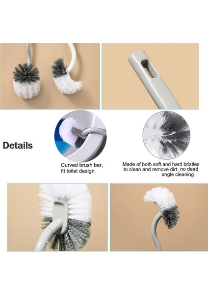 Fırçalar 2pcs Tuvalet Fırçası Plastik Uzun Saplı Tuvalet Fırçası, Tuvalet Ev Için Güçlü Kıllar Ile, Derin Temizlik (Yurt Dışından) modelleri