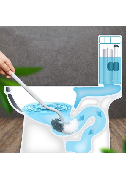Fırçalar 2pcs Tuvalet Fırçası Plastik Uzun Saplı Tuvalet Fırçası, Tuvalet Ev Için Güçlü Kıllar Ile, Derin Temizlik (Yurt Dışından) indirimleri