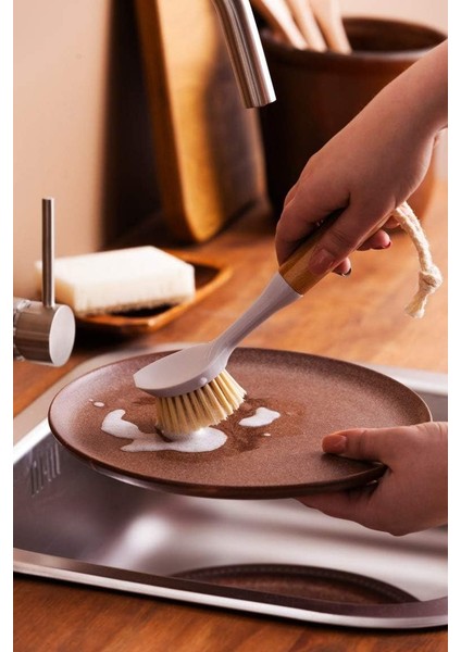 Fırçalar Standart Bej Bambu Bulaşık Fırçası (Yurt Dışından) fırsatları