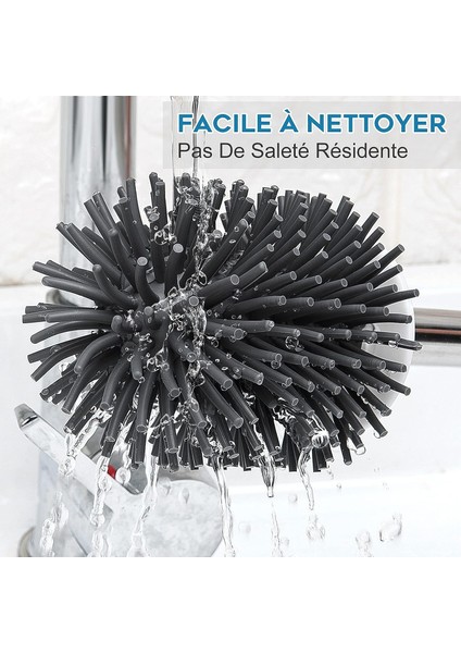 Fırçalar Tuvalet Fırçası ve Silikon Tuvalet Tutacağı - Duvara Montajlı ve Hızlı Kuruyan Set Banyo Aksesuarları ile 2'li Set (Yurt Dışından) fırsatları