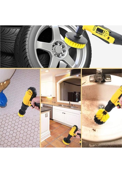 Fırçalar 4 Parça Matkap Fırçası Aparatı - Banyo, Havuz Fayansı, Zemin, Tuğla, Seramik, Mermer ve Derz Temizleme Için Güçlü Fırçalama Çok Amaçlı Matkap Fırçası (Yurt Dışından) indirimleri