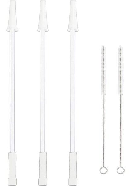 Fırçalar Straws Uyumlu Galon Su Şişesi Bpa, 128OZ 64OZ Galon Sürahi Için Yeniden Kullanılabilir Ayarlanabilir Pipetler, 1/yarım Galon Su Şişesi - 3 Pipet Seti (Yurt Dışından)