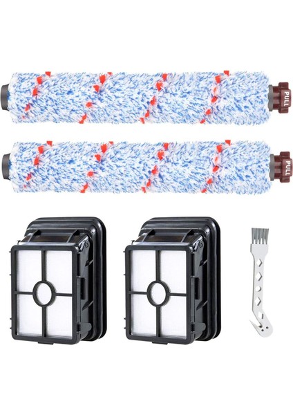 Fırçalar Yedek Aksesuarlar 2 Çok Yüzeyli Rulo Fırça + Bıssell Crosswave 17132 ve 2225N Serisi Için 2 Filtre (Yurt Dışından)