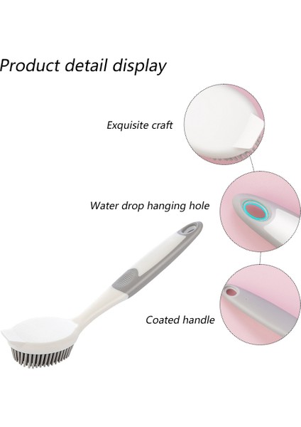 Fırçalar 3 Silikon Uzun Saplı Tava Fırçaları, Mutfak Ev Dekontaminasyon Bulaşık Yıkama Fırçaları, Temizleme Fırçaları (Yurt Dışından) modelleri