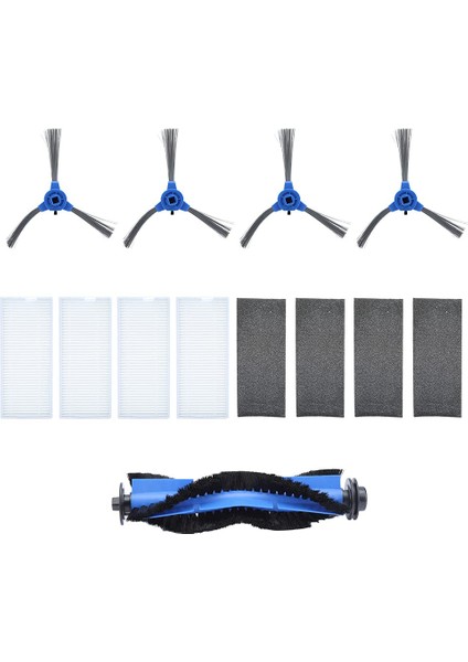Fırçalar Sweeper Yedekleri Aksesuar Ana Fırça Yan Fırça Filtre Süpürme Seti Aksesuarı 11S Robovac 15T Için Fit (Yurt Dışından)