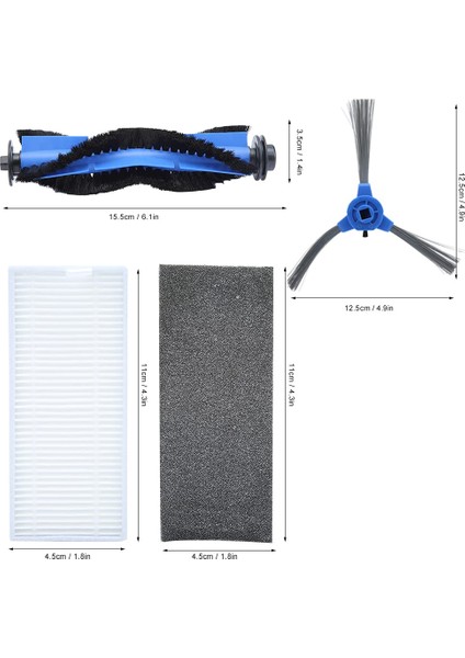 Fırçalar Sweeper Yedekleri Aksesuar Ana Fırça Yan Fırça Filtre Süpürme Seti Aksesuarı 11S Robovac 15T Için Fit (Yurt Dışından) indirimleri