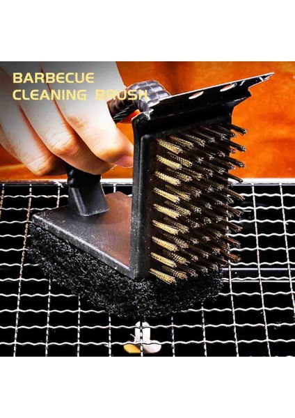 Fırçalar Kazıyıcılı 3'ü 1 Arada Izgara Fırçası, Metal Kıllı Izgara Temizleme Fırçası, Sünger ve Paslanmaz Çelik Kazıyıcı, Paslanmaz + Isıya Dayanıklı (Yurt Dışından) modelleri