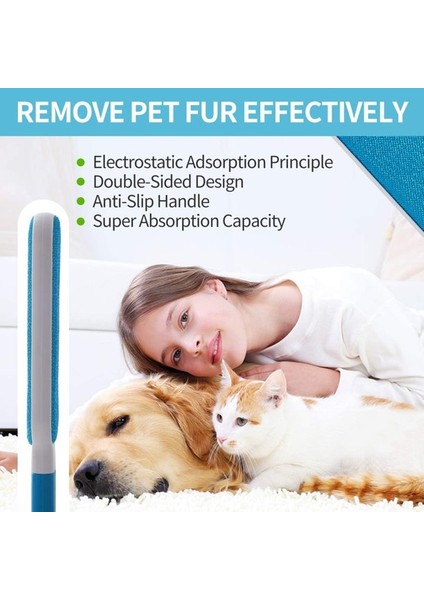 Fırçalar Tüy Alma Fırçası, Köpek ve Kedi Tüy Çıkarıcı, Kendi Kendini Temizleyen Tabanlı Küçük ve Büyük Fırça - Yeniden Kullanılabilir (Mavi) (Yurt Dışından) fırsatları