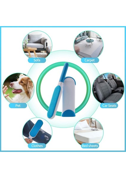 Fırçalar Tüy Alma Fırçası, Köpek ve Kedi Tüy Çıkarıcı, Kendi Kendini Temizleyen Tabanlı Küçük ve Büyük Fırça - Yeniden Kullanılabilir (Mavi) (Yurt Dışından) indirimleri