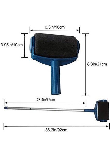 Fırçalar Boya Rulosu Fırça Seti, Teleskopik Çubuklu Boyama Sapı Alet Seti, Duvar Baskı Fırçası, Duvarları ve Tavanları Boyamak Için Akıllı Boya Rulosu Aplikatörü (Yurt Dışından) fiyatları