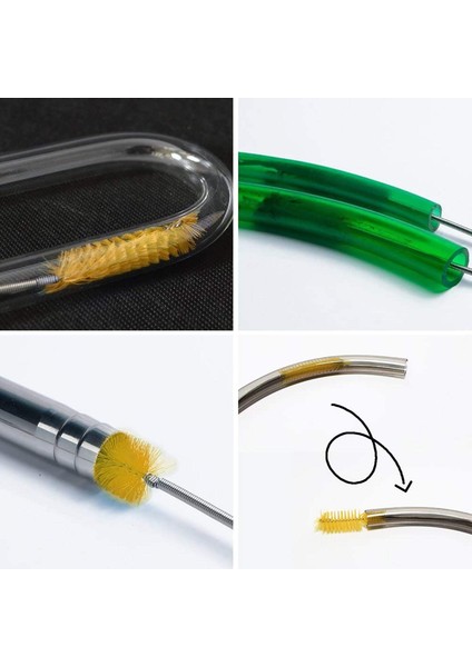 Fırçalar Esnek Tahliye Fırçası, Naylon Temizleyici Çift Uçlu Elastik Hortum Borusu 67 Inç ve 2 Adet 8,2 Inç Saman Temizleme Fırçası (Yurt Dışından) modelleri