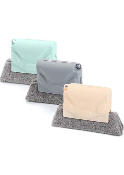 Fırçalar 3 Parçalı Pencere Oluk Temizleme Fırçaları + 2 Parça 2'si 1 Arada Çok Amaçlı Oluk Mini Fırça (3 Renk) (Yurt Dışından)