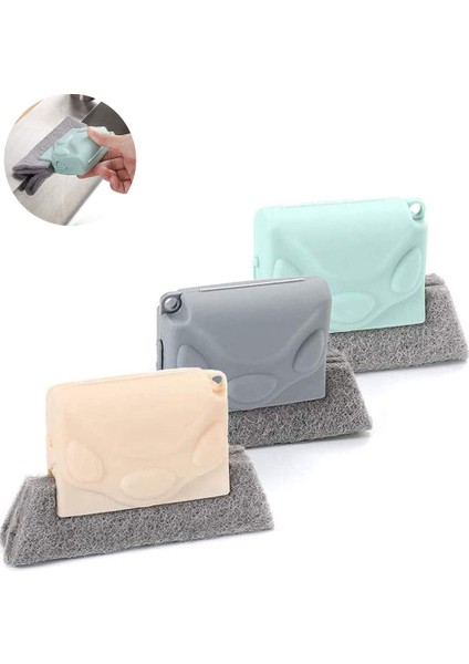 Fırçalar 3 Parçalı Pencere Oluk Temizleme Fırçaları + 2 Parça 2'si 1 Arada Çok Amaçlı Oluk Mini Fırça (3 Renk) (Yurt Dışından) fiyatları