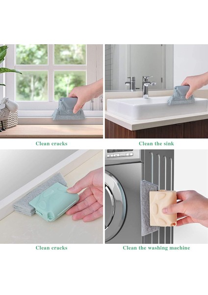 Fırçalar 3 Parçalı Pencere Oluk Temizleme Fırçaları + 2 Parça 2'si 1 Arada Çok Amaçlı Oluk Mini Fırça (3 Renk) (Yurt Dışından) fırsatları