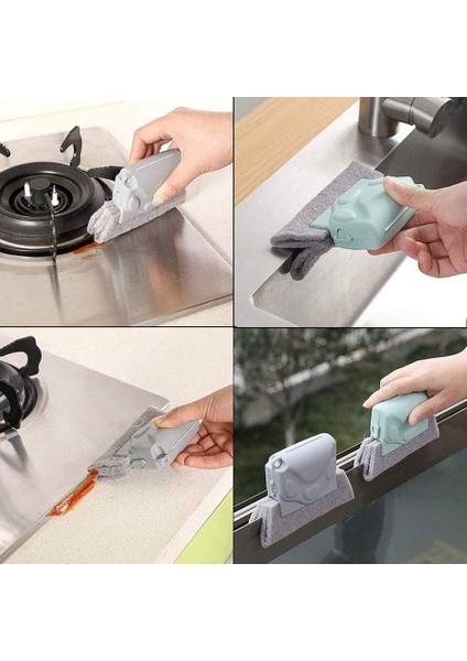 Fırçalar 3 Parçalı Pencere Oluk Temizleme Fırçaları + 2 Parça 2'si 1 Arada Çok Amaçlı Oluk Mini Fırça (3 Renk) (Yurt Dışından) indirimleri