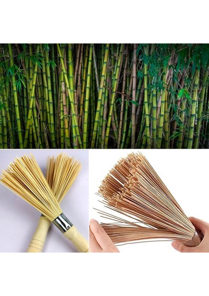 Fırçalar 2 Pot Fırçalar Mutfak Temizleme Tenceresi Ahşap Saplı Bambu Ev Bambu Fırça (Yurt Dışından) fırsatları