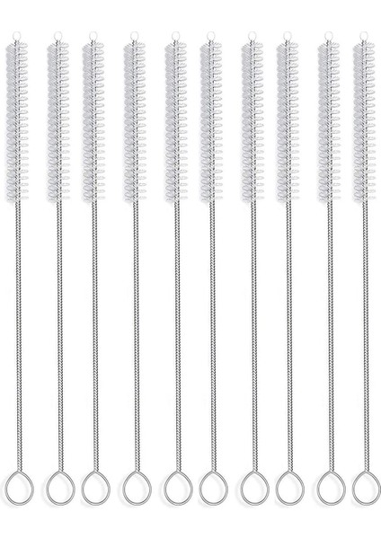 Fırçalar Uzun Saman Fırçası, Naylon Boru Boru Temizleyici 10-Ihch x 2/5-Inç, 10'lu Set, Şeffaf Beyaz, Paslanmaz Çelikten Yapılmış (Yurt Dışından) indirimleri