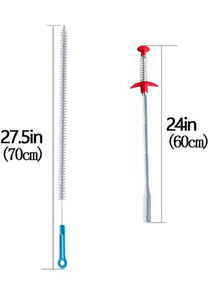 Fırçalar 6'lı Paket Takunya Sökücü Tahliye Burgusu Temizleme Aracı, Lavabo Tahliyesi ve Yılan Dökülme Temizleme Fırçası, Tahliye Saç Tutucu (Yurt Dışından) fiyatları