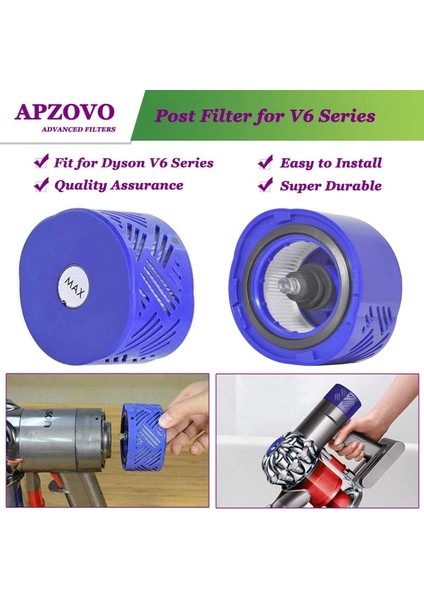 Dyson V6 Serisi Elektrikli Süpürge Için QOO100 Fırçalar Yedek Filtre, 2 Adet Yıkanabilir Ön Motor Filtresi, 2 Adet Yıkanabilir Hepa Motor Sonrası Filtre ve 1 Adet Temizleme Aleti (Yurt Dışından) indirimleri