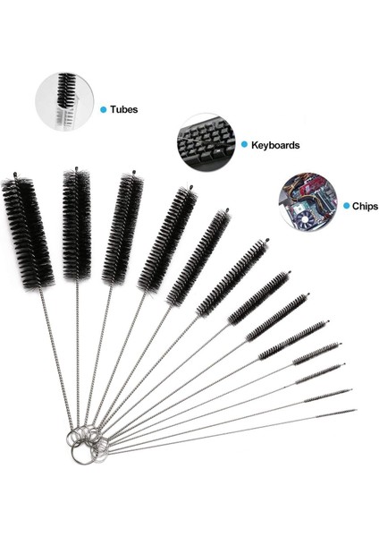 Fırçalar Tüp Temizleme Fırçası 13 Adet Kit, Cam Şişe Için Tüp Temizleme Fırçası Bebek Biberon Su Isıtıcısı Klavye, Hortum Temizleme Fırçaları (Yurt Dışından) fırsatları