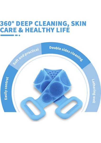 Fırçalar Çok Fonksiyonlu Silikon Fırçalama Banyo Fırçası Çift Taraflı Masaj Sırt Şeridi (Yurt Dışından) modelleri