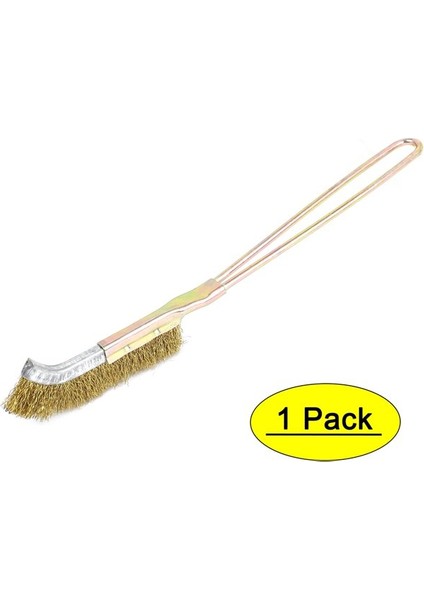 Fırçalar Uzun El Metal Saplı Bükülmüş Kafa Pirinç Tel Temizleme Fırçası (Yurt Dışından)