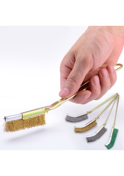 Fırçalar Uzun El Metal Saplı Bükülmüş Kafa Pirinç Tel Temizleme Fırçası (Yurt Dışından) modelleri