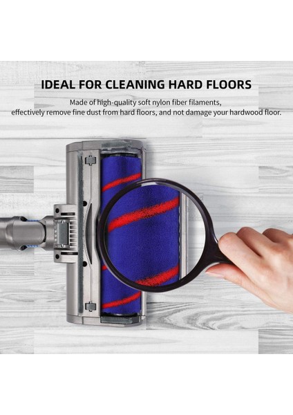 Fırçalar Soft Temizleme Fırçası LED Işıklı Temizleyici Kafa Aparatı Dyson V11 V10 V8 V7 ile Uyumlu Parke Zeminler Için Akülü El Süpürgesi (Yurt Dışından) modelleri