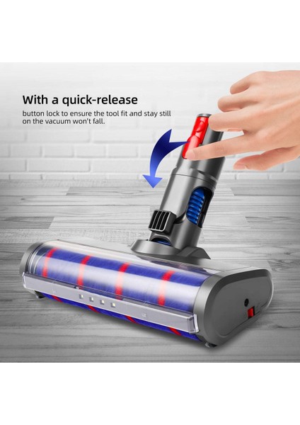 Fırçalar Soft Temizleme Fırçası LED Işıklı Temizleyici Kafa Aparatı Dyson V11 V10 V8 V7 ile Uyumlu Parke Zeminler Için Akülü El Süpürgesi (Yurt Dışından) indirimleri