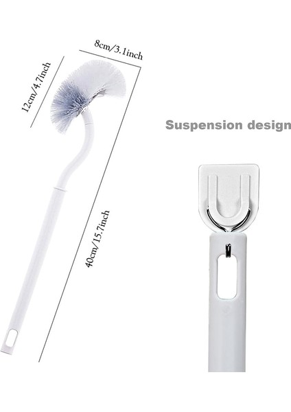 Fırçalar 4 Adet Kavisli Tuvalet Fırçaları Çift Taraflı Temizleme Tuvalet Fırçası Daha Uzun Saplı Tuvalet Fırçaları Dekontaminasyon Temizleme Alt Tuvalet Fırçası (Yurt Dışından)