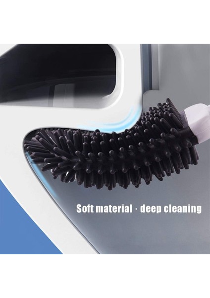 Fırçalar Damlama Önleyici Düz Silikon Tuvalet Fırçası, Kamp Arabası Tuvalet Fırçası, Kolay Temizlenebilir Ergonomik Esnek Antiyel Düz Silikon Tuvalet Fırçası (Yurt Dışından) fiyatları