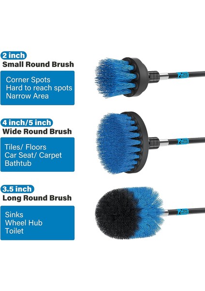 Fırçalar Temizleme Fırçası, 5 Parça Matkap Fırçası Temizleme, Tornavida Fırçası, Fayanslar Için Güçlü Matkap Fırçası, Mutfak, Zemin, Araba, Küvet, Mavi (Yurt Dışından) fiyatları