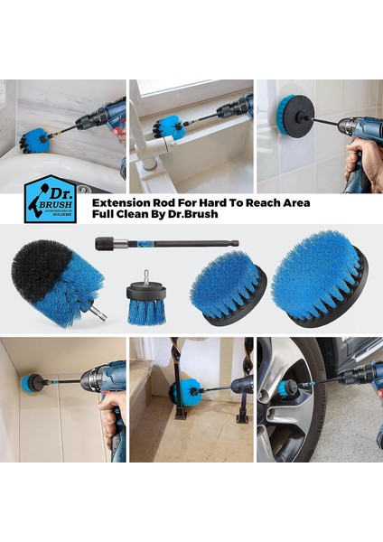 Fırçalar Temizleme Fırçası, 5 Parça Matkap Fırçası Temizleme, Tornavida Fırçası, Fayanslar Için Güçlü Matkap Fırçası, Mutfak, Zemin, Araba, Küvet, Mavi (Yurt Dışından) indirimleri