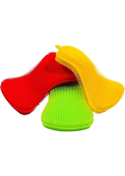 Fırçalar Çok Amaçlı Silikon Mutfak Süngeri | Gıda Sınıfı Antiyel Bulaşık Temizleyici | Isıya Dayanıklı Tencere Tutacağı (Yurt Dışından)