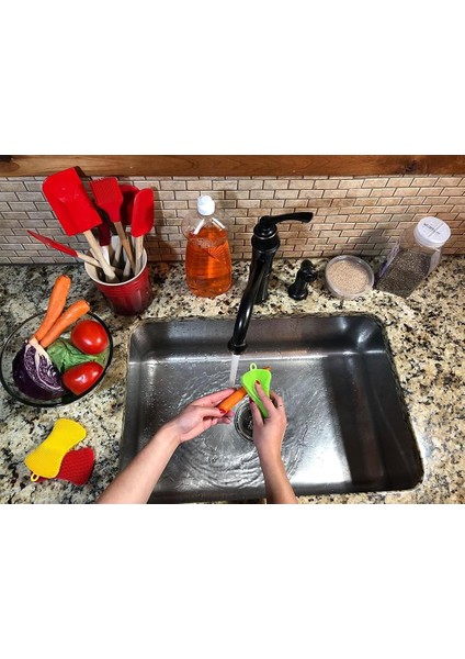 Fırçalar Çok Amaçlı Silikon Mutfak Süngeri | Gıda Sınıfı Antiyel Bulaşık Temizleyici | Isıya Dayanıklı Tencere Tutacağı (Yurt Dışından) indirimleri