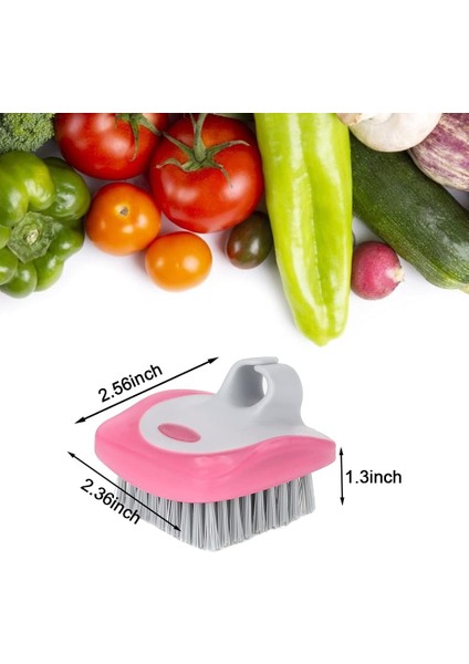 Fırçalar 3 Parça Meyve Sebze Fırçası, 3 Adet Sebze Fırçaları Meyve Scrubber Esnek Kıllar Scrubber Temizleme Aracı Havuç Meyveler Için Mutfak Fırçası Ev Mutfak (Yurt Dışından) indirimleri