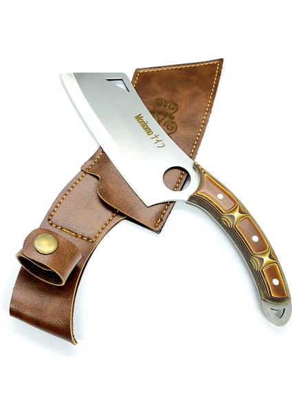 Knives Outdoor Bıçak Çakı Kamp Doğa Mutfak Şef Bıçağı Orijinal Deri Kılıfı ile Birlikte