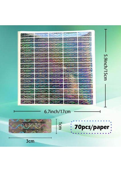 600 Adet 1x3 cm Holografik Güvenlik Sızdırmazlık Etiketi Garanti Geçersiz Etiketleri Benzersiz Seri Numarası ile Güvenli Gümüş Kurcalanmaya Açık Çıkartmalar (Yurt Dışından) indirimleri