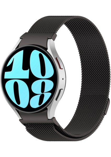 Samsung Galaxy Watch 6 Classic 43MM Metal Kordon (2 Krd-01) Tel Örgü Işlemeli Mıknatıslı Akıllı Saat Metal Kordon