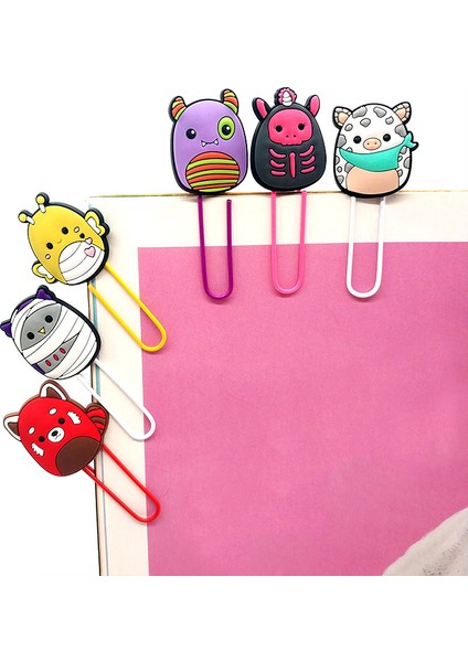 4143-01 1 Adet Kawaii Bebek Pvc Imleri Domuz Kedi Sayfa Tutucu Kağıt Klip Shooloffice Malzemeleri Öğrenci Kırtasiye Aksesuarları Çocuklar Hediye (Yurt Dışından) fiyatları