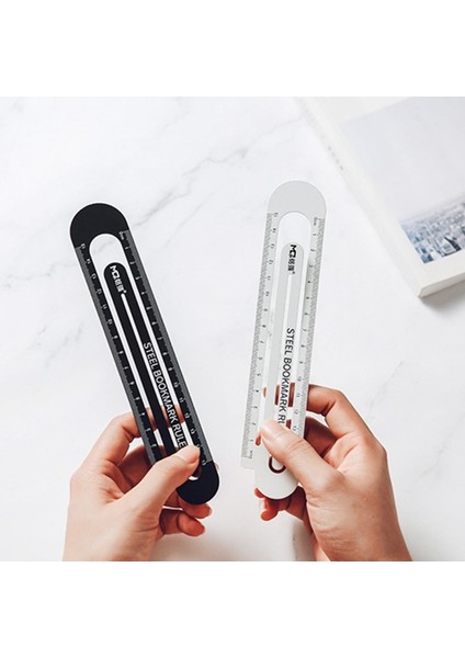 Ataç Beyaz Karikatür Metal Cetvel Kitap Tutucu Klip Ölçme Ölçeği Çizim Aracı Okul Öğrenci Tedarik J60A (Yurt Dışından) indirimleri