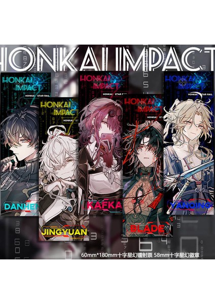 1 Takım 5 Adet Honkai Yıldız Raylı Lazer Bilet Imi Dan Heng Kafka Jing Yuan Yanqing Kitaplar Için Yer Imleri Okul Malzemeleri Cosplay Anime Hediye (Yurt Dışından)