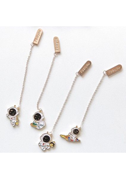 B 1pc Astronot Kolye Zinciri Bookmark Öğrenci Taşınabilir Okuma Kitabı Tutucu (Yurt Dışından) fiyatları