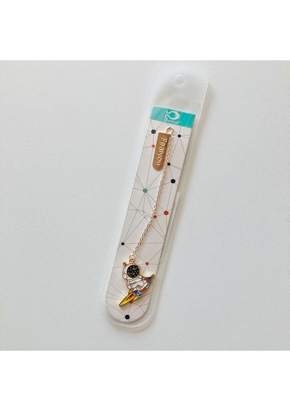 B 1pc Astronot Kolye Zinciri Bookmark Öğrenci Taşınabilir Okuma Kitabı Tutucu (Yurt Dışından) indirimleri
