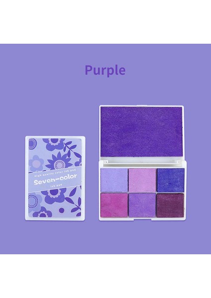 Mor 8 Stil Inkpad Mürekkep Damga Pedi Renkli Karikatür Zanaat Mürekkep Pedi Seti Dıy Komik Çalışma Parmak Izi Scrapbooking Aksesuarları (Yurt Dışından)