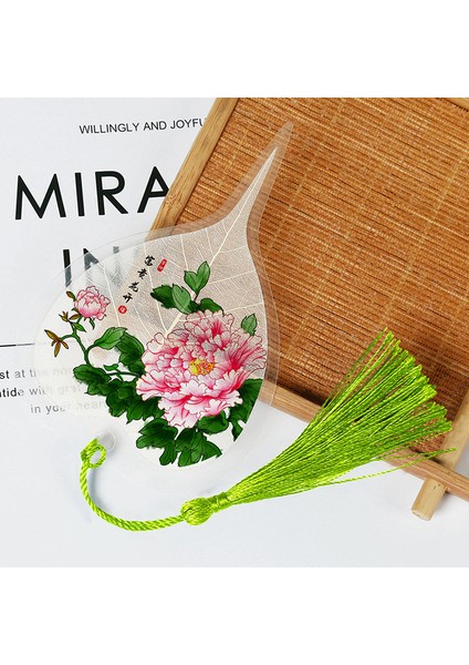 Stil 7 Çin Tarzı Yaprak Damar Yer Imleri Renkli Kalp Şeklinde Çiçek ve Kuş Yer Imleri Ofis ve Okul Öğrenci Hediyeleri Kırtasiye (Yurt Dışından)